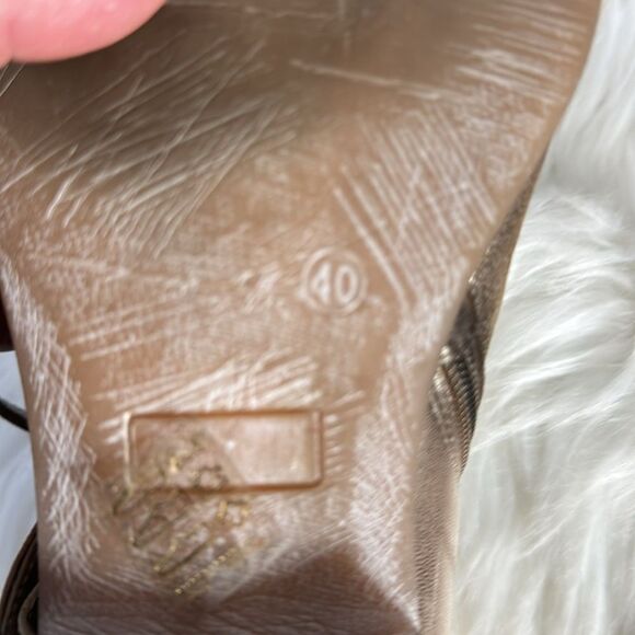 Unity In Diversity White Leopard Leather Side Zip Booties Sz 40/US 9 - Picture 6 of 7